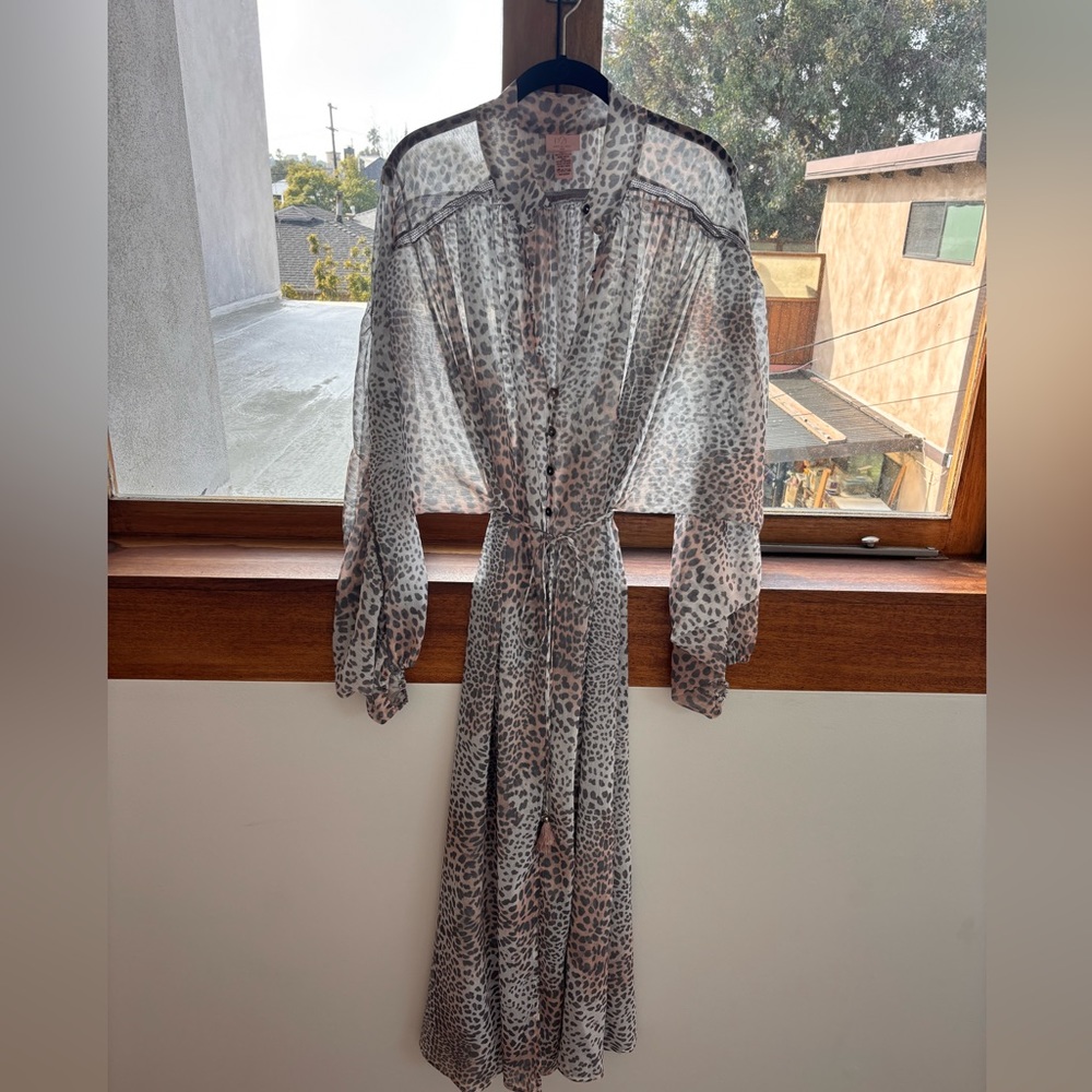 Sheer leopard women’s dress